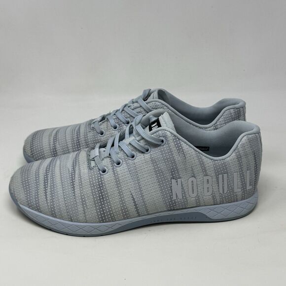 Nobull Matrix Burst Superfabric Sneakers Mens 11.5 Light Blue Unisex Gym Shoes - Picture 2 of 16